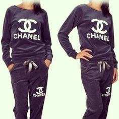 chanel sweat suit|chanel leather pants.